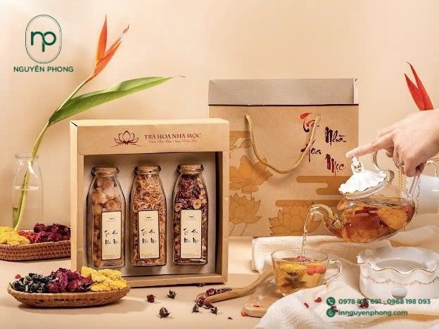 Mẫu hộp giấy có cốt đựng trà trong ngành thực phẩm